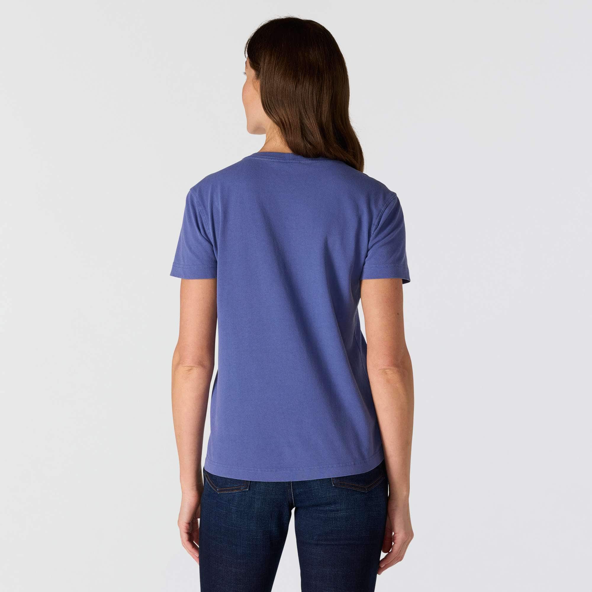 Women's Re-Engineered Relaxed Fit Midweight Short-Sleeve Garment Dye Pocket T-Shirt