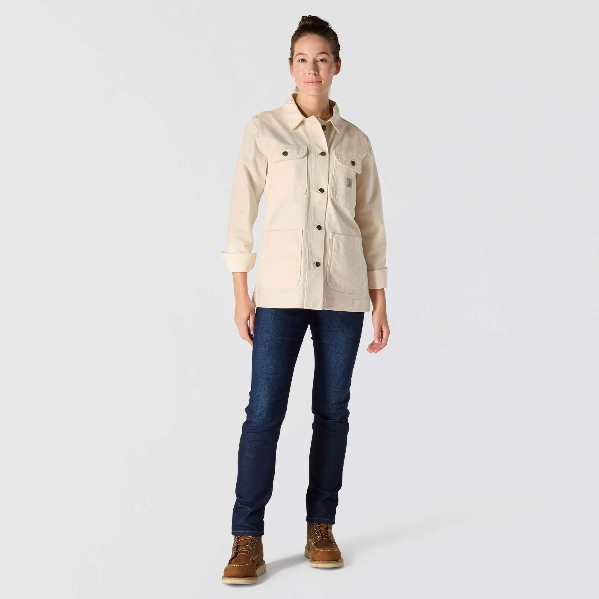 Women's Rugged Flex® Loose Fit Canvas Chore Coat - 1 Warm Rating