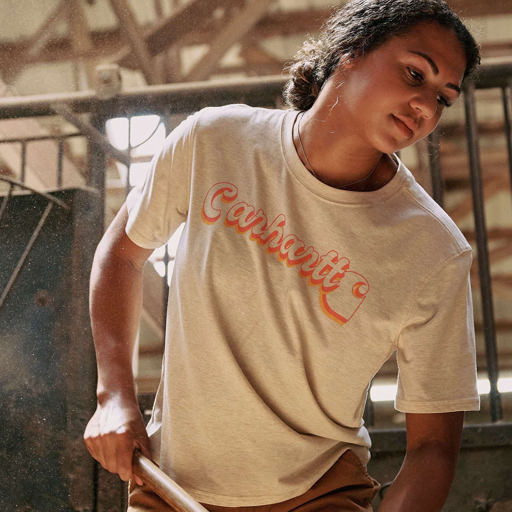 Women's TENCEL™ Fiber Series Loose Fit Short-Sleeve Script Graphic T-Shirt