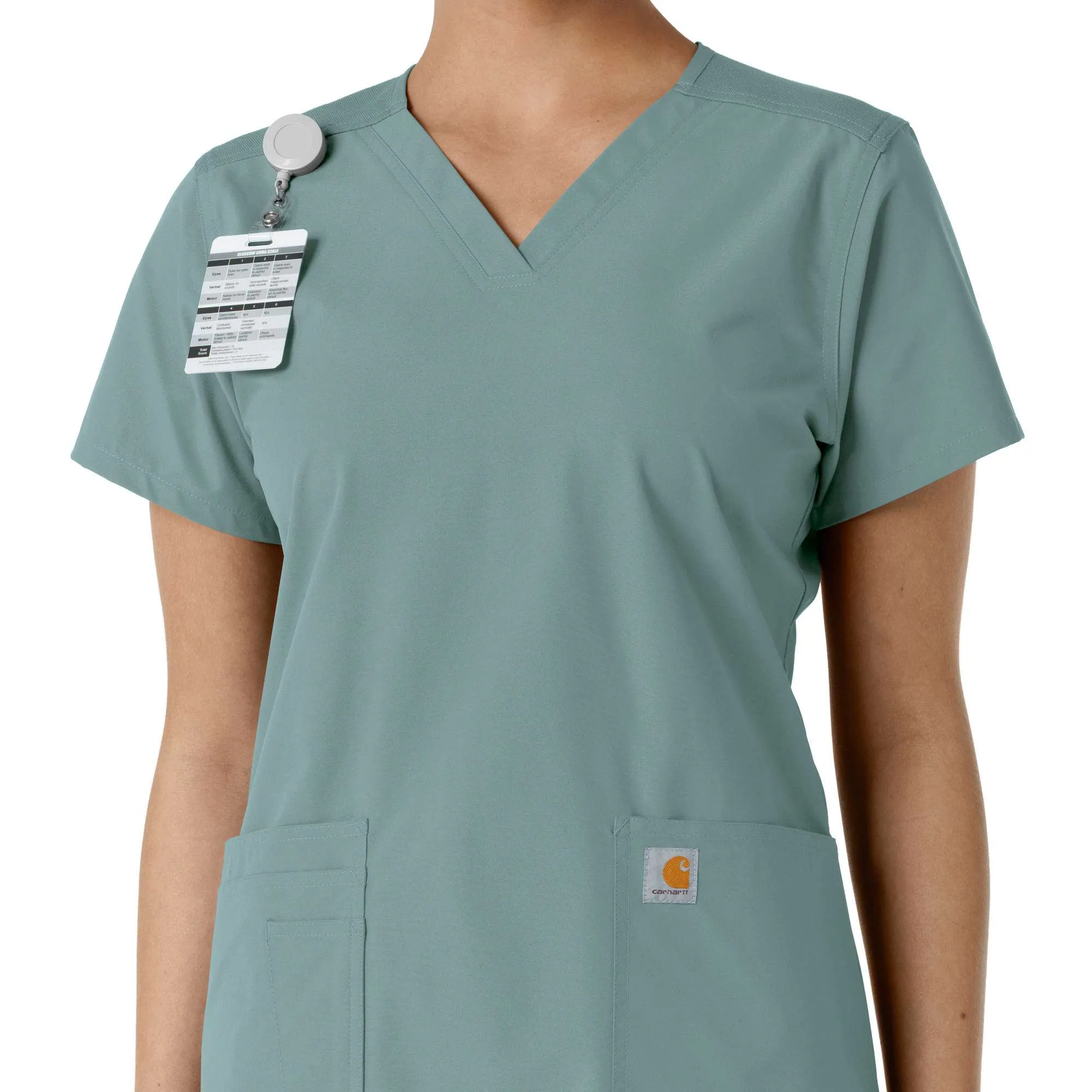 Women's Force Essentials V-Neck Knit Panel Scrub Top