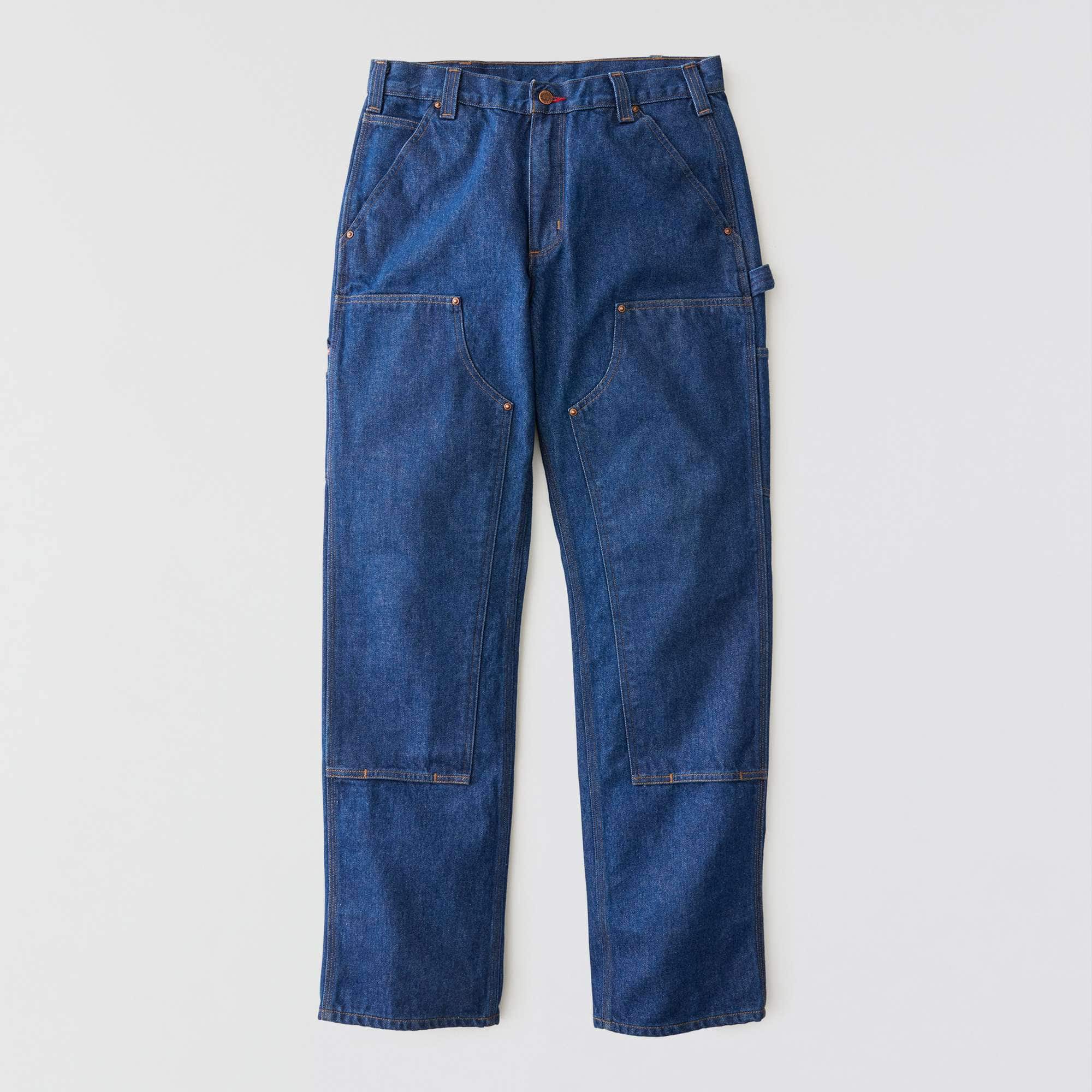 Crafted Series Loose Straight Double-Front Denim Dungaree