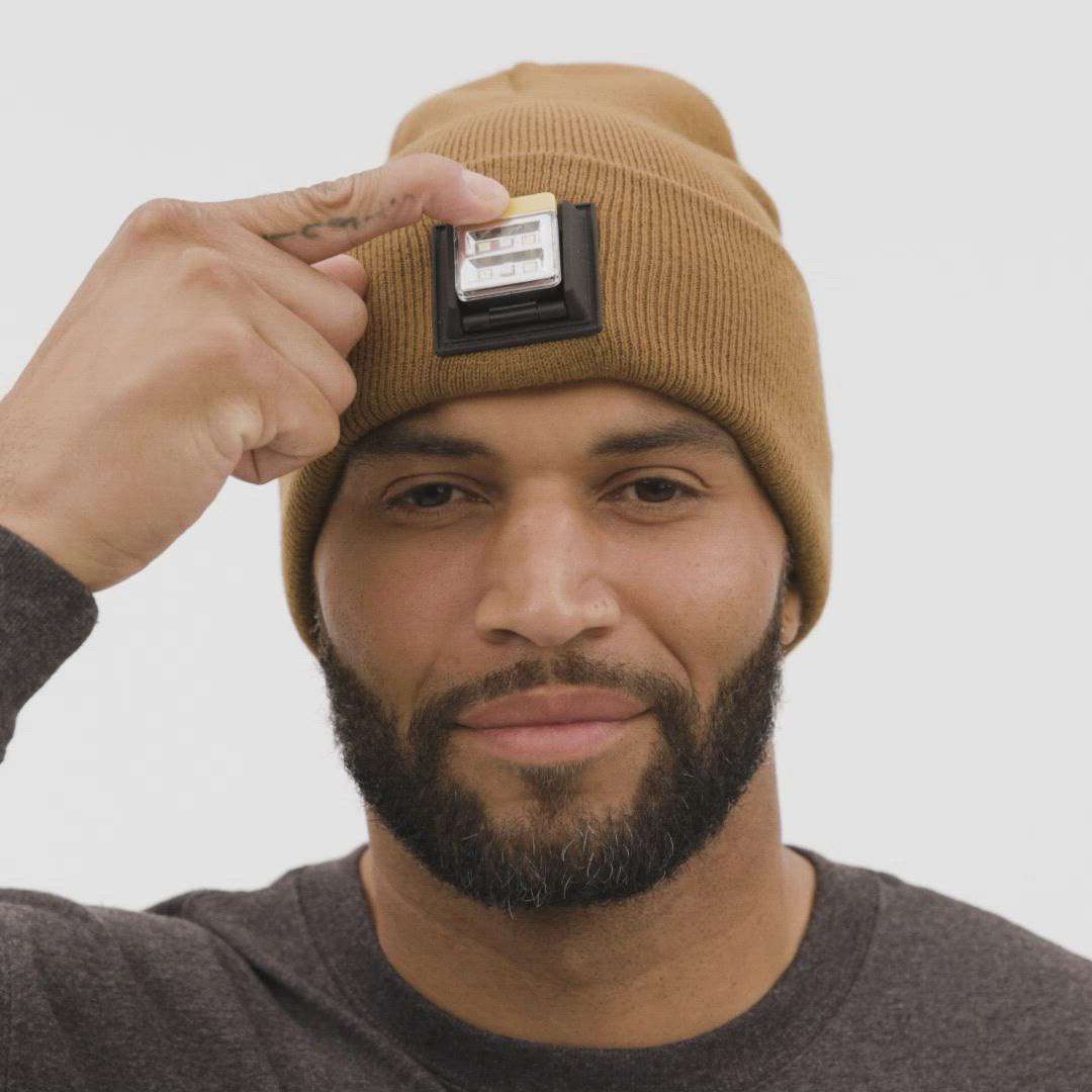 Knit Cuff LED Light Beanie