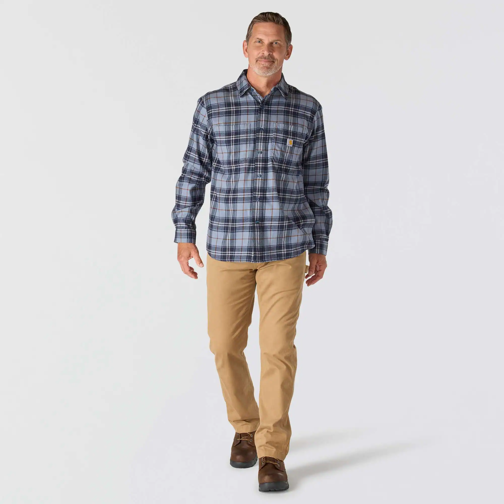 Rugged Flex™ Relaxed Fit Midweight Flannel Long-Sleeve Plaid Shirt