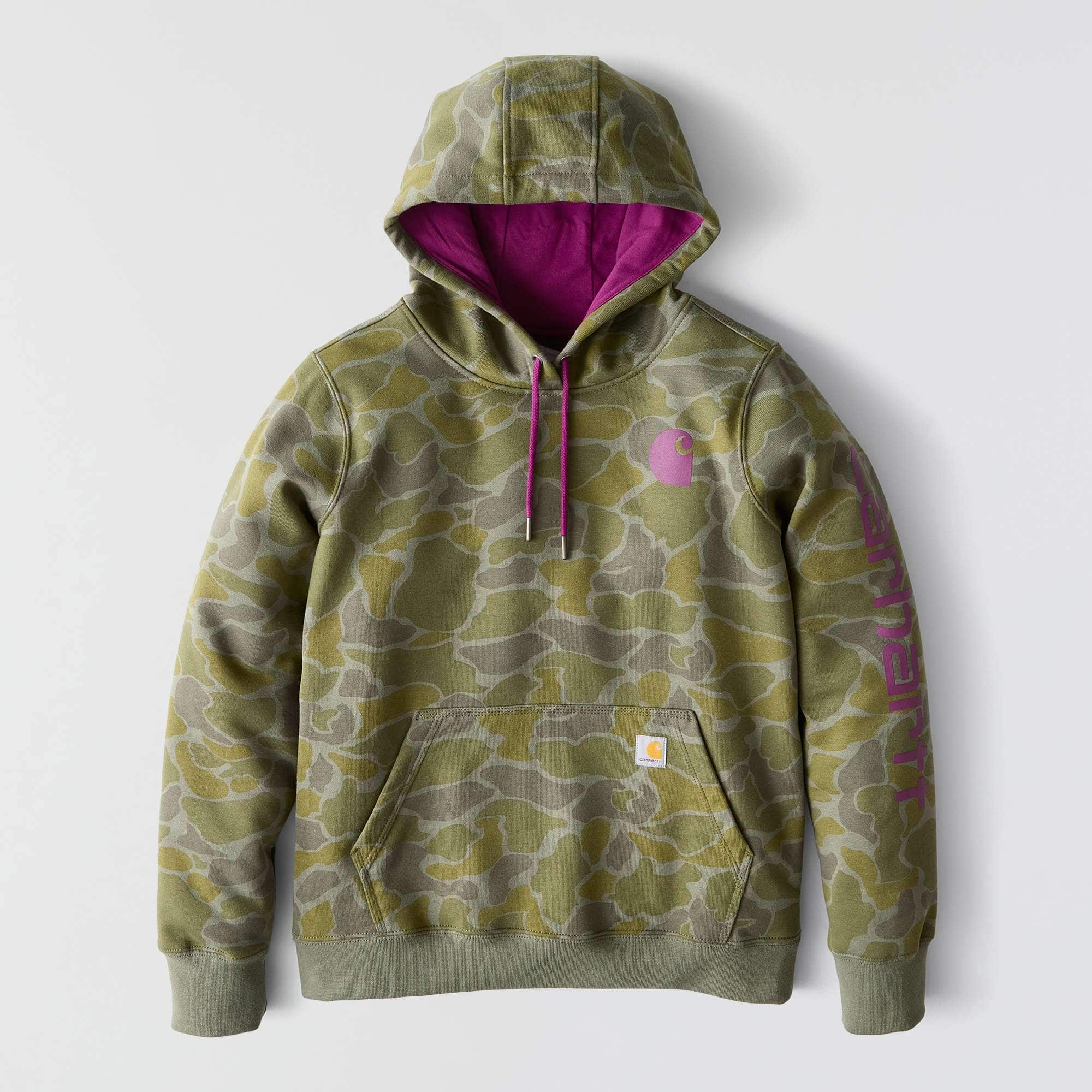 Women's Relaxed Fit Midweight Logo Sleeve Graphic Printed Sweatshirt