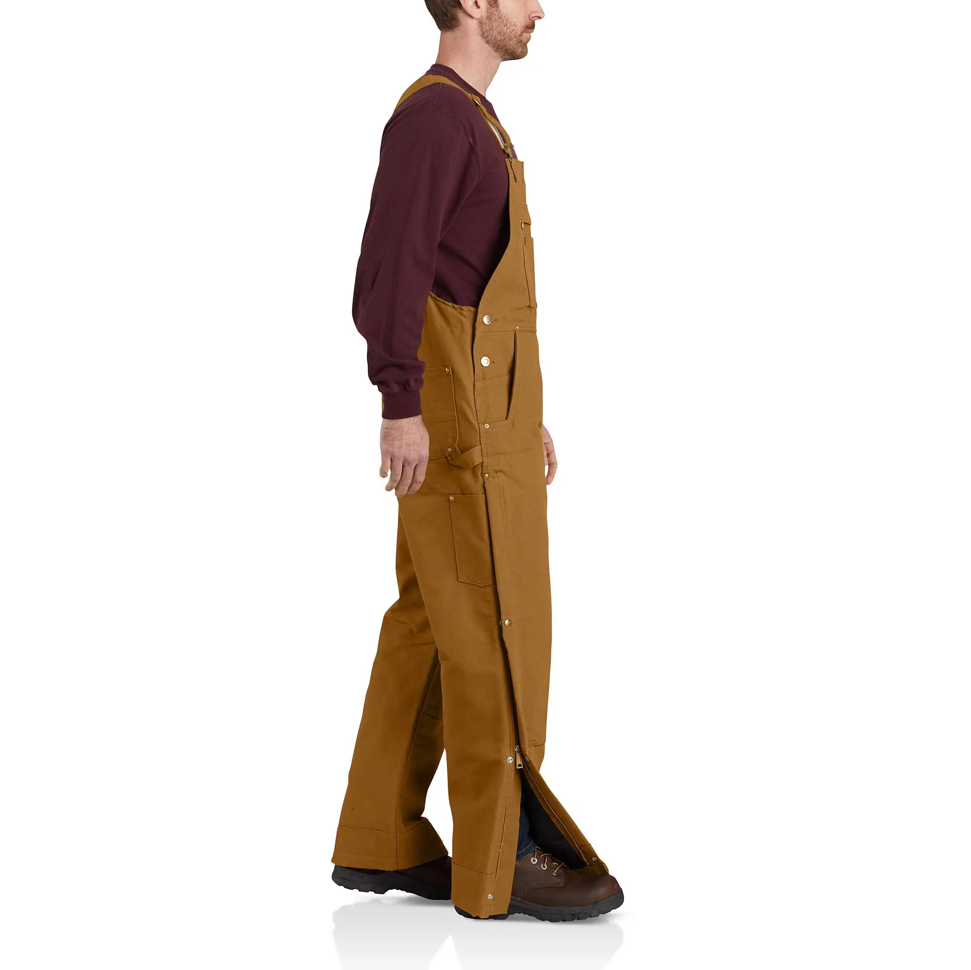 Loose Fit Firm Duck Insulated Bib Overall - 2 Warmer Rating
