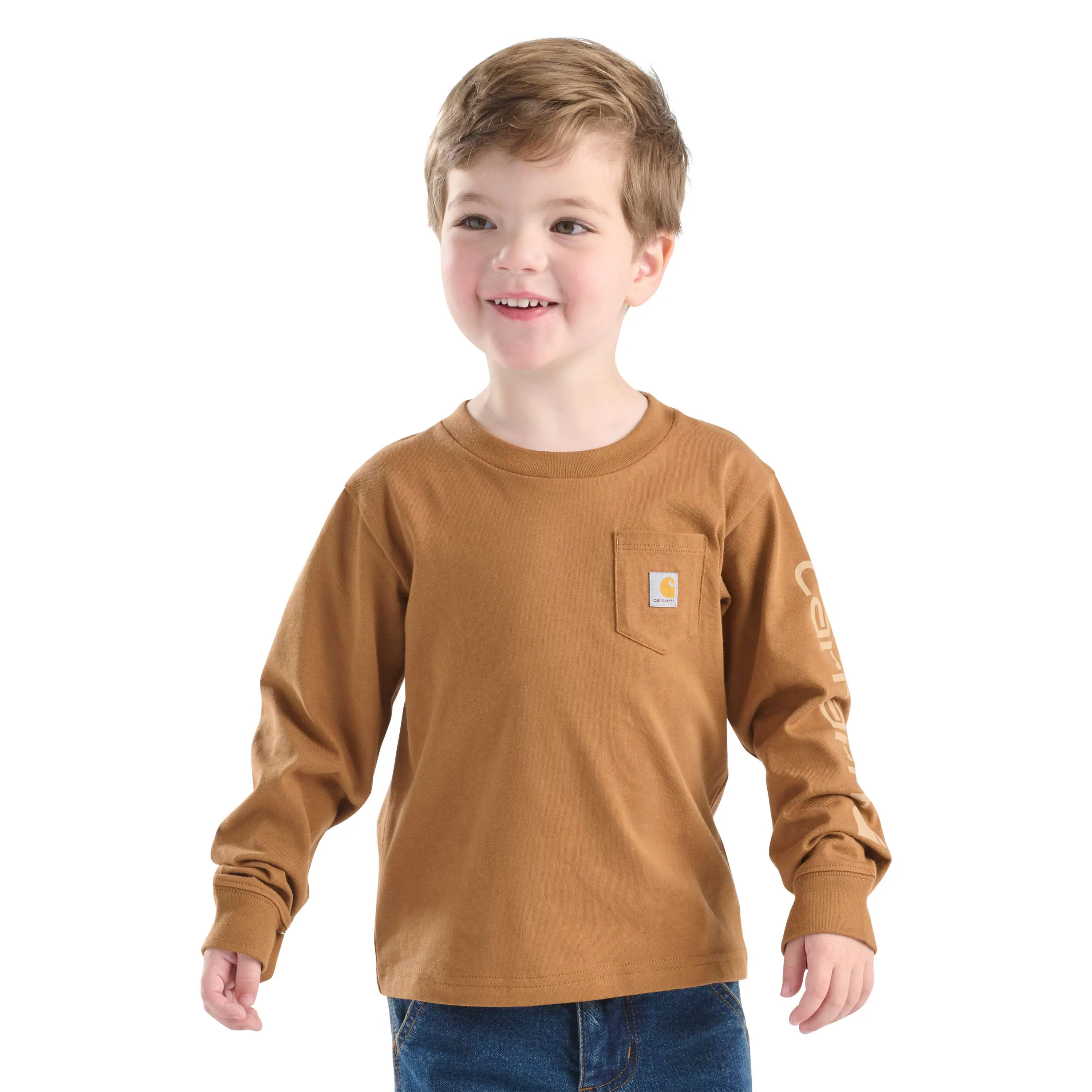 Boys' Long Sleeve Graphic Pocket T-Shirt (Toddler/Child/Youth)
