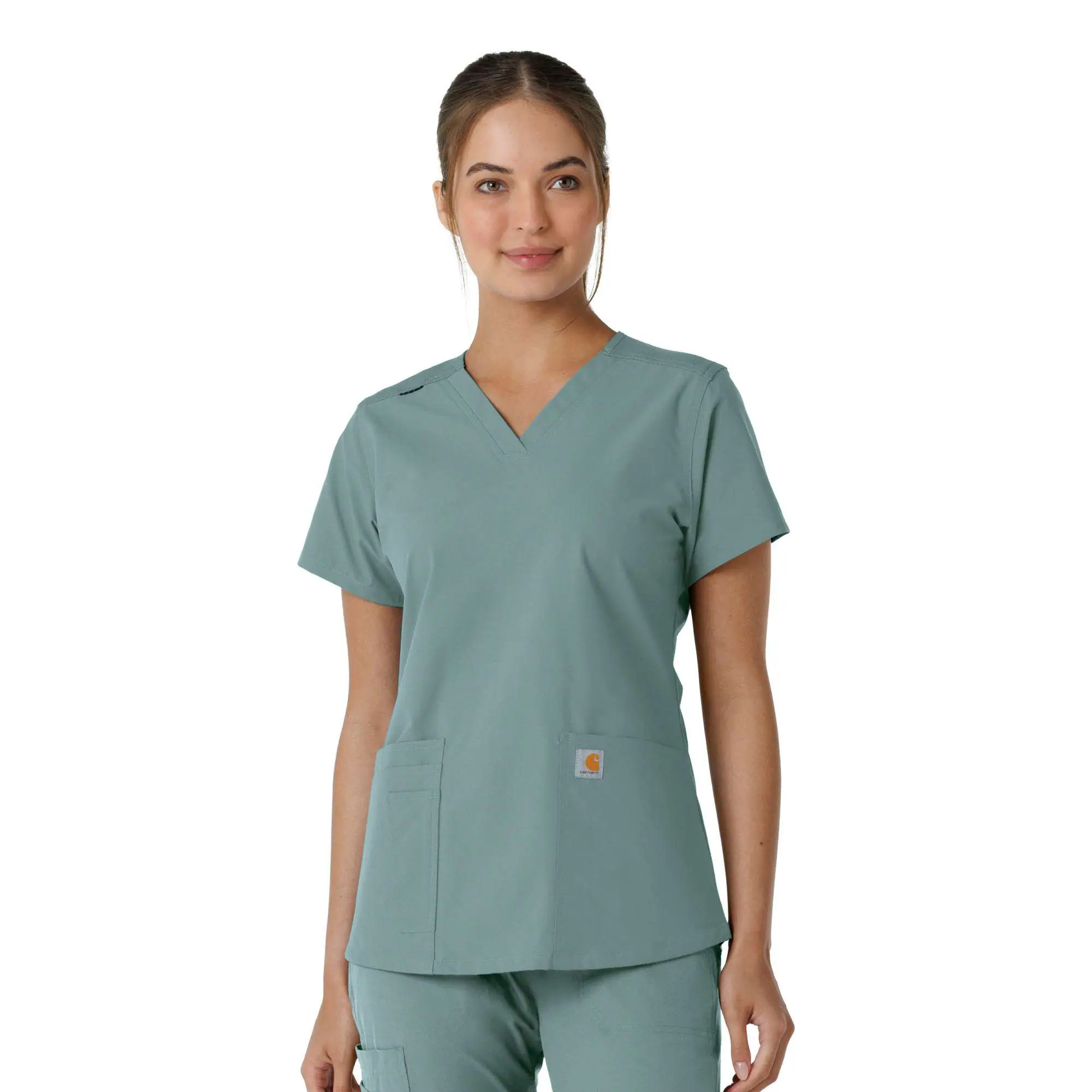 Women's Force Essentials V-Neck Knit Panel Scrub Top