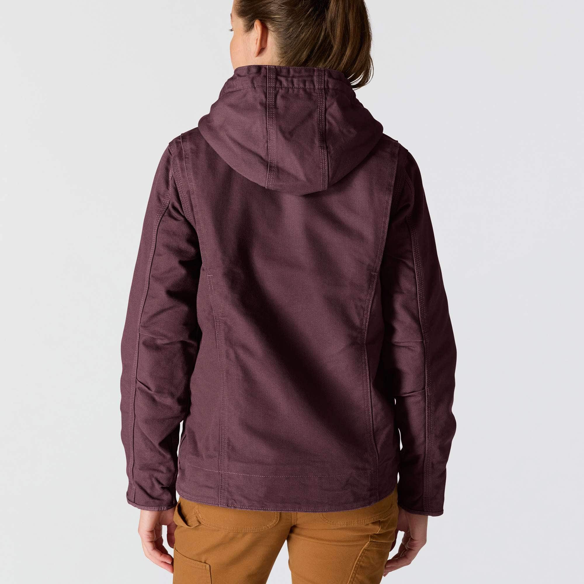 Women's Sherpa Lined Jacket - Loose Fit - Washed Duck - 3 Warmest Rating