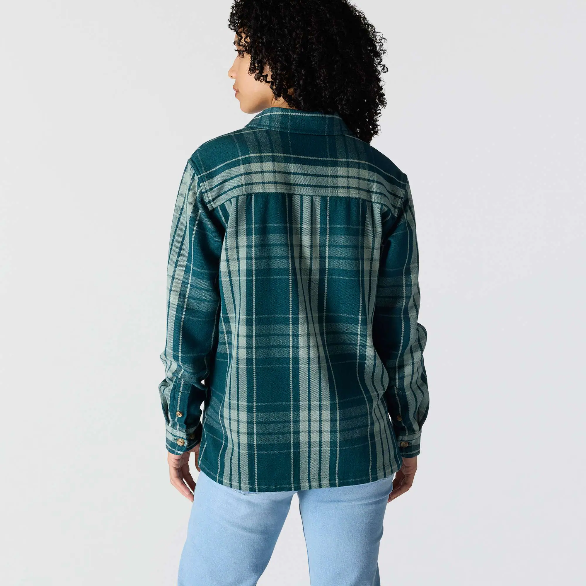Women's TENCEL™ Fiber Series Loose Fit Twill Plaid Shirt