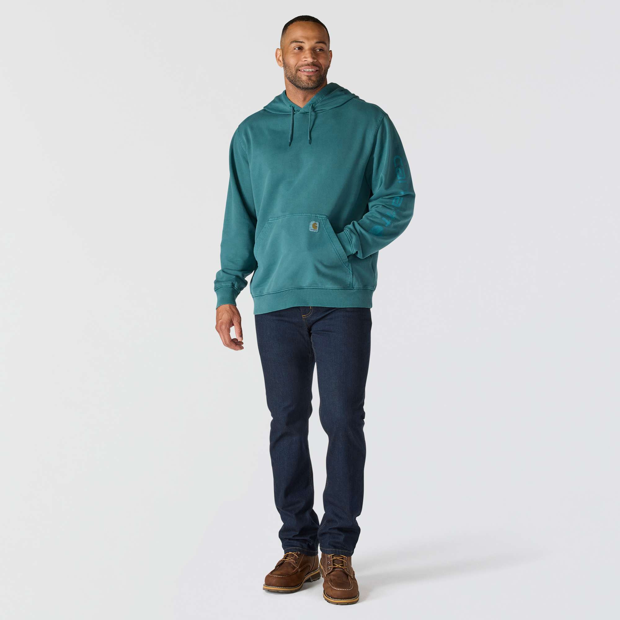 Re-Engineered Relaxed Fit Midweight Garment Dyed French Terry Graphic Sweatshirt