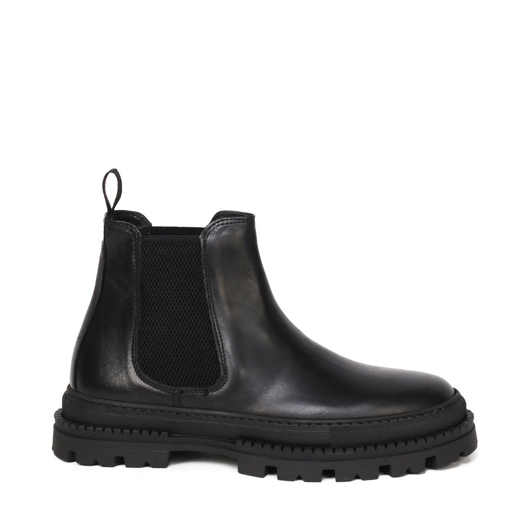 Sergio Leather Boots | Black | In Suede