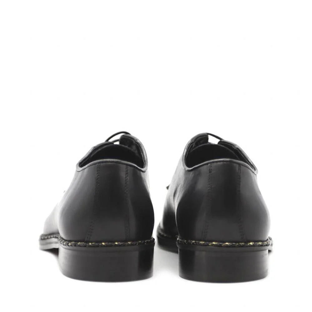 Lace up | Smooth Black Leather