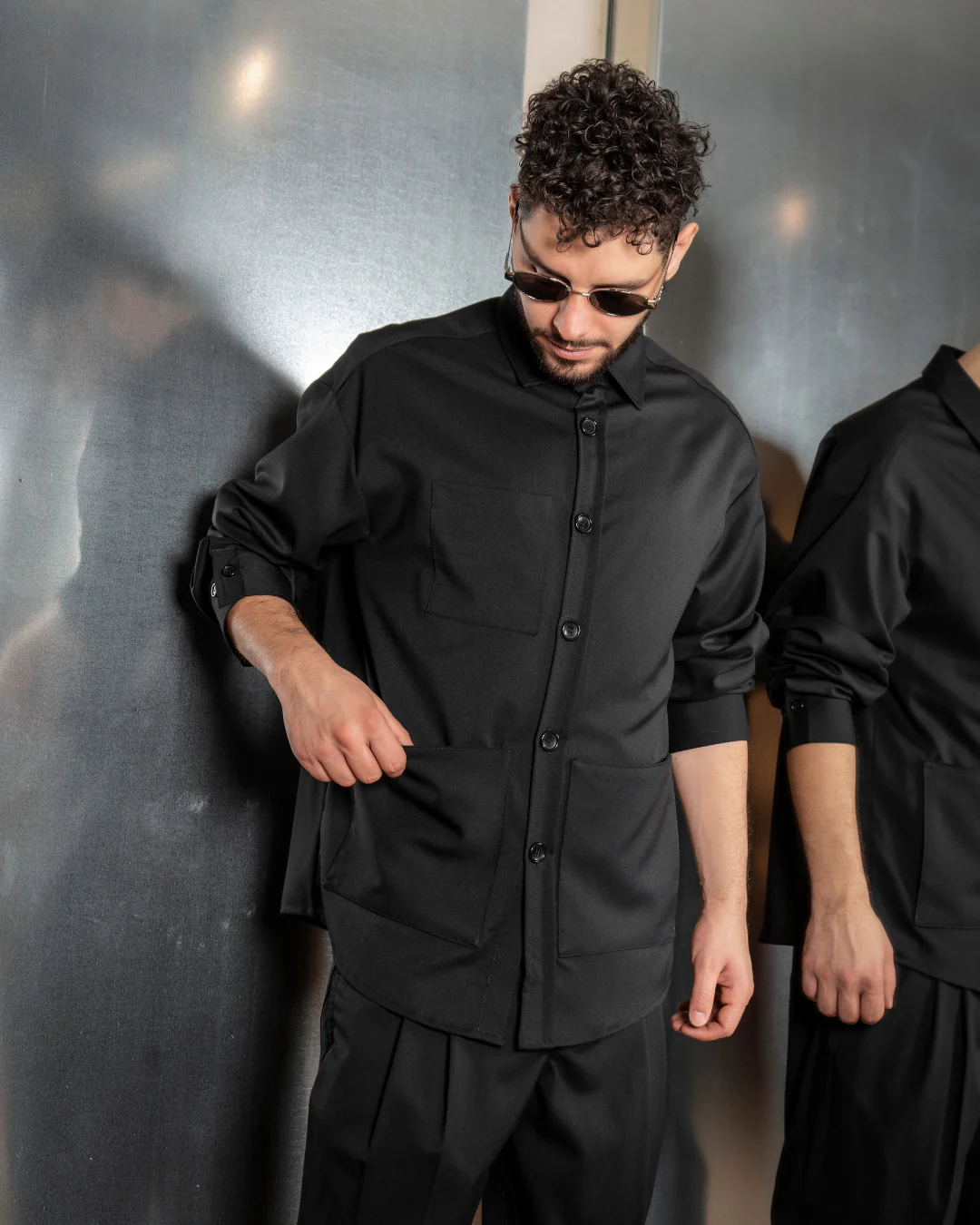 Tobhias wool shirt | Black