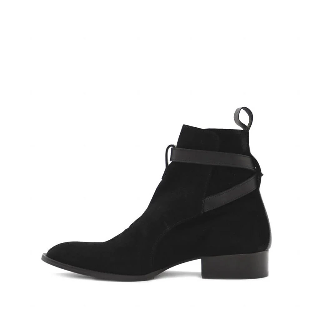Ankle Boots | Black Suede Leather