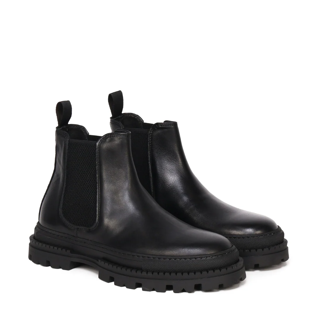 Sergio Leather Boots | Black | In Suede