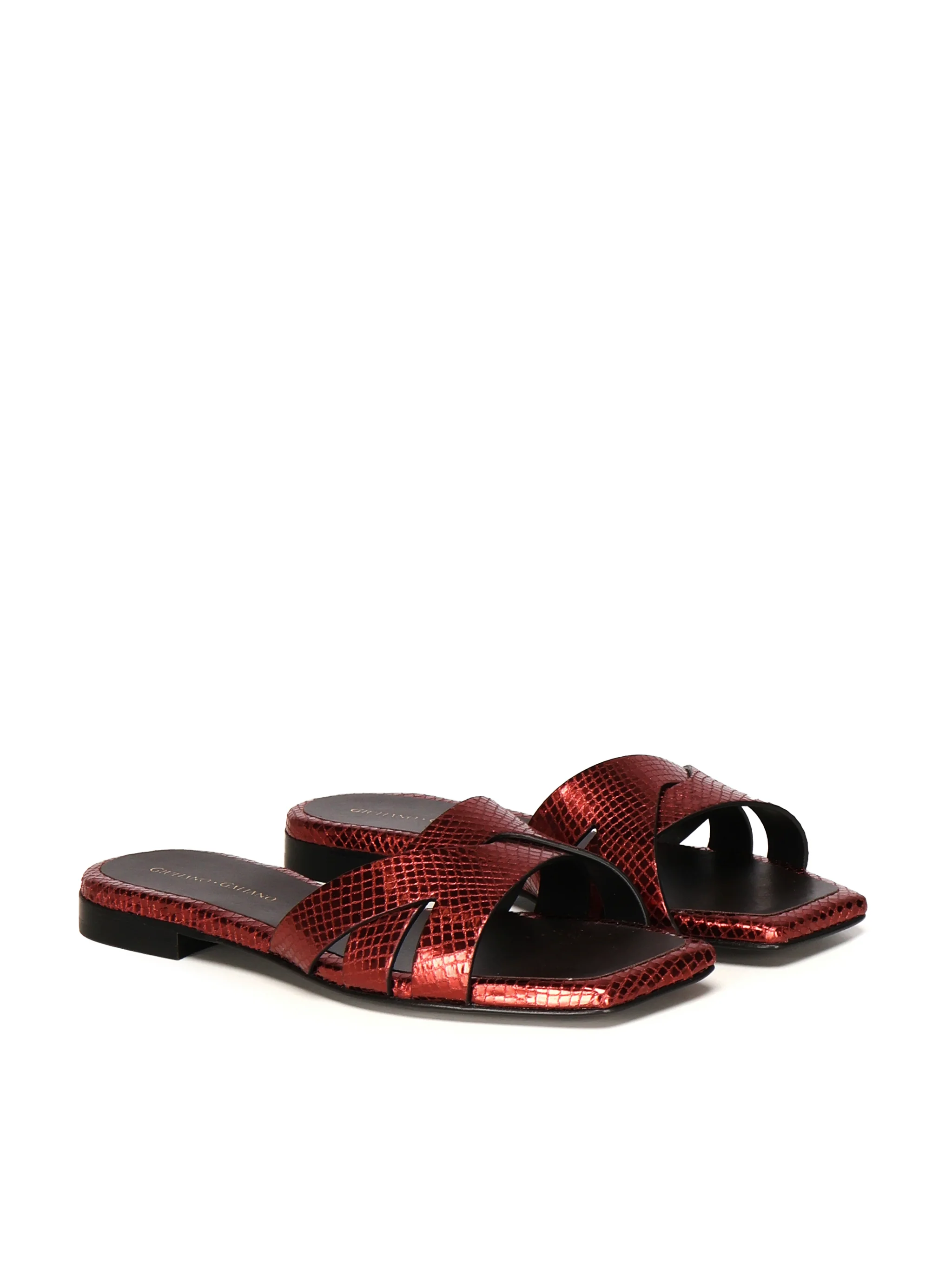 Miryam Flat Sandals | Bordeaux