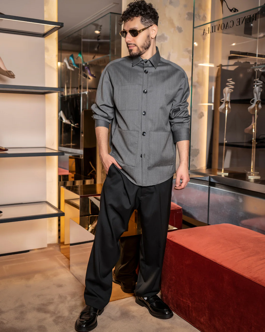 Tobhias wool shirt | Grey