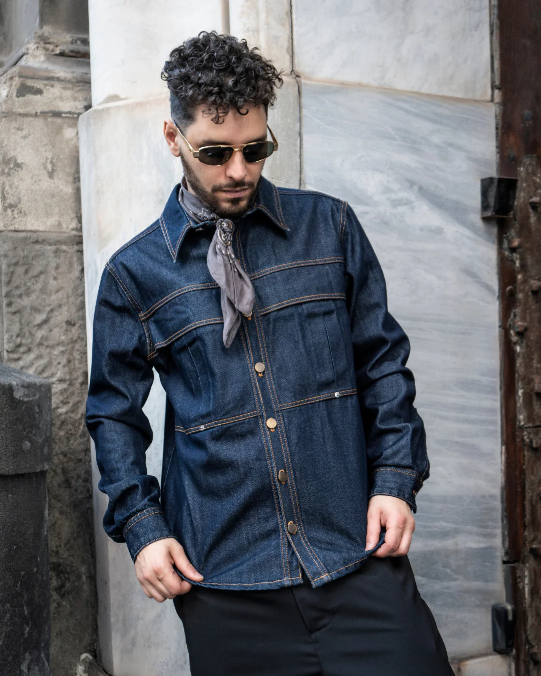 Denim shirt | Midnight Blue
