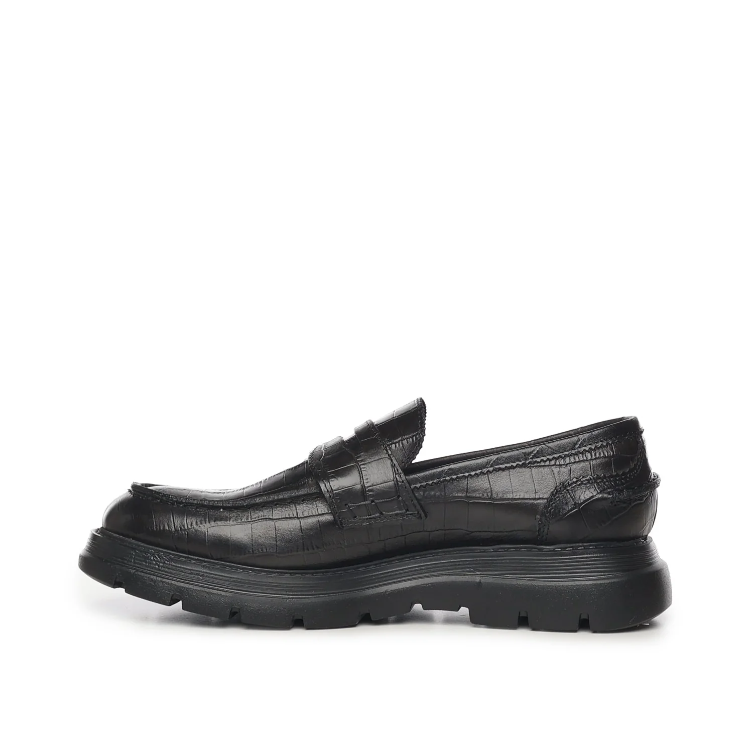 Bryan Mocassins | Black | Crocodile