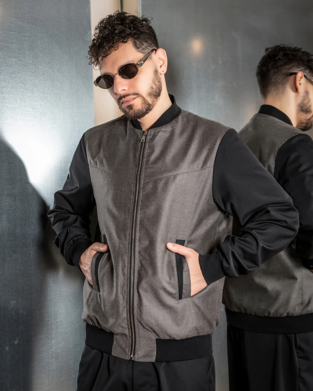 Steve wool bomber jacket