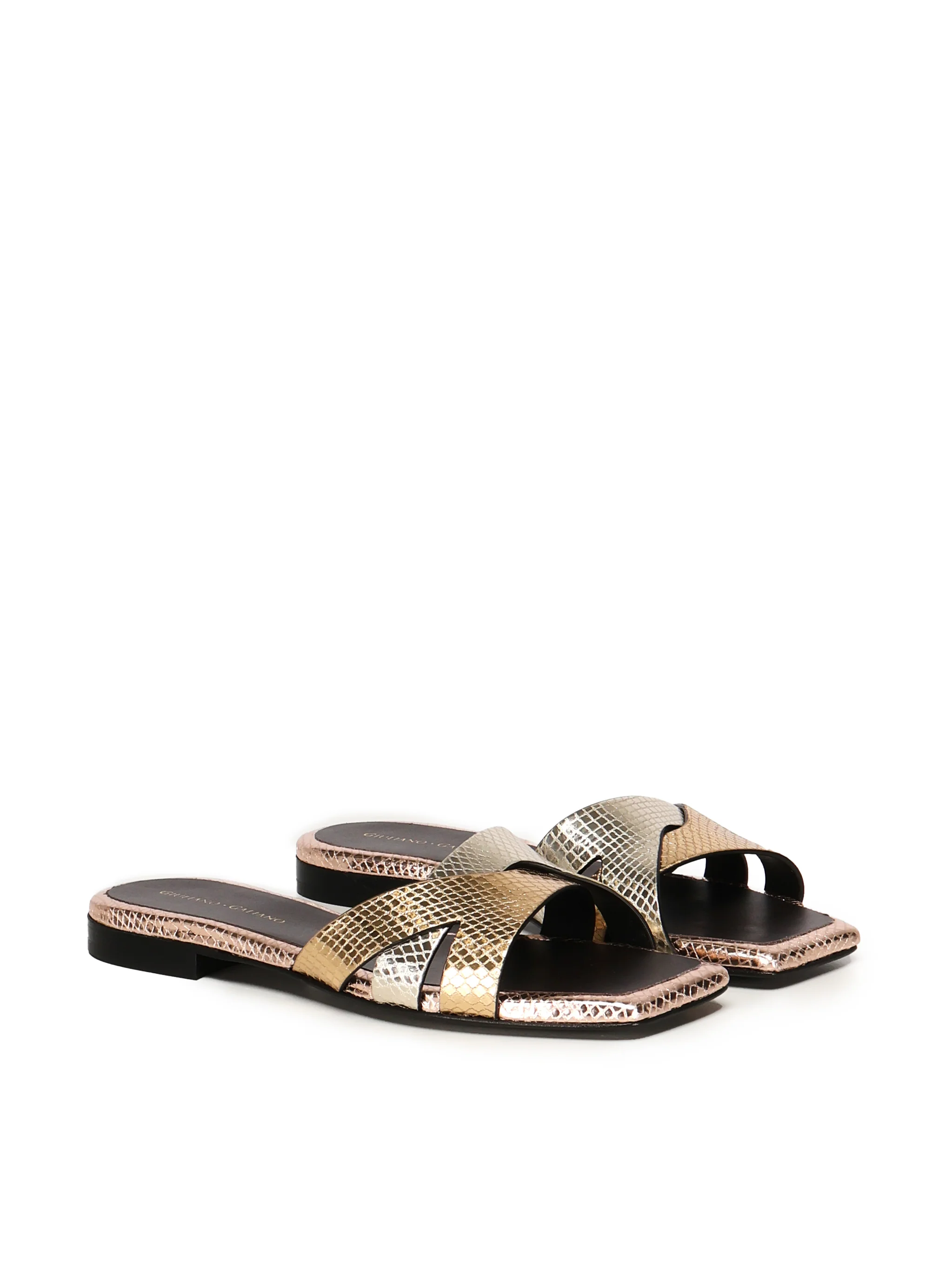 Miryam Flat Sandals | Platinum