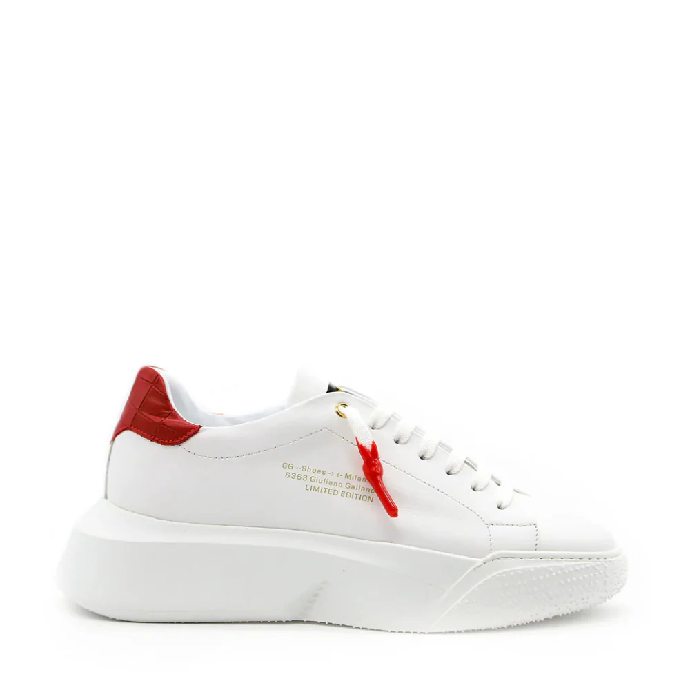 Nemesis White | Red Leather | Woman