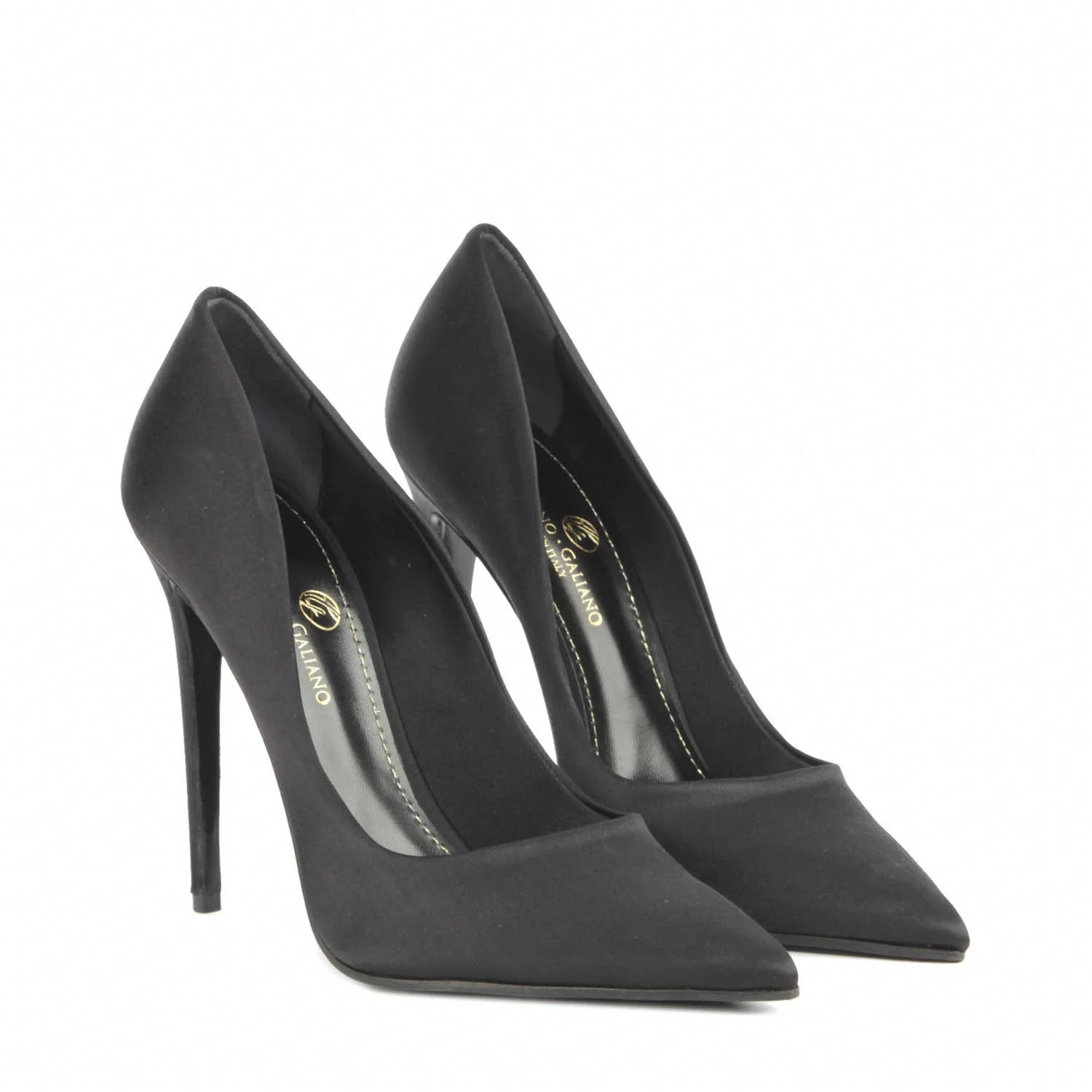 Décolleté Amanda | Nero | Raso di Seta