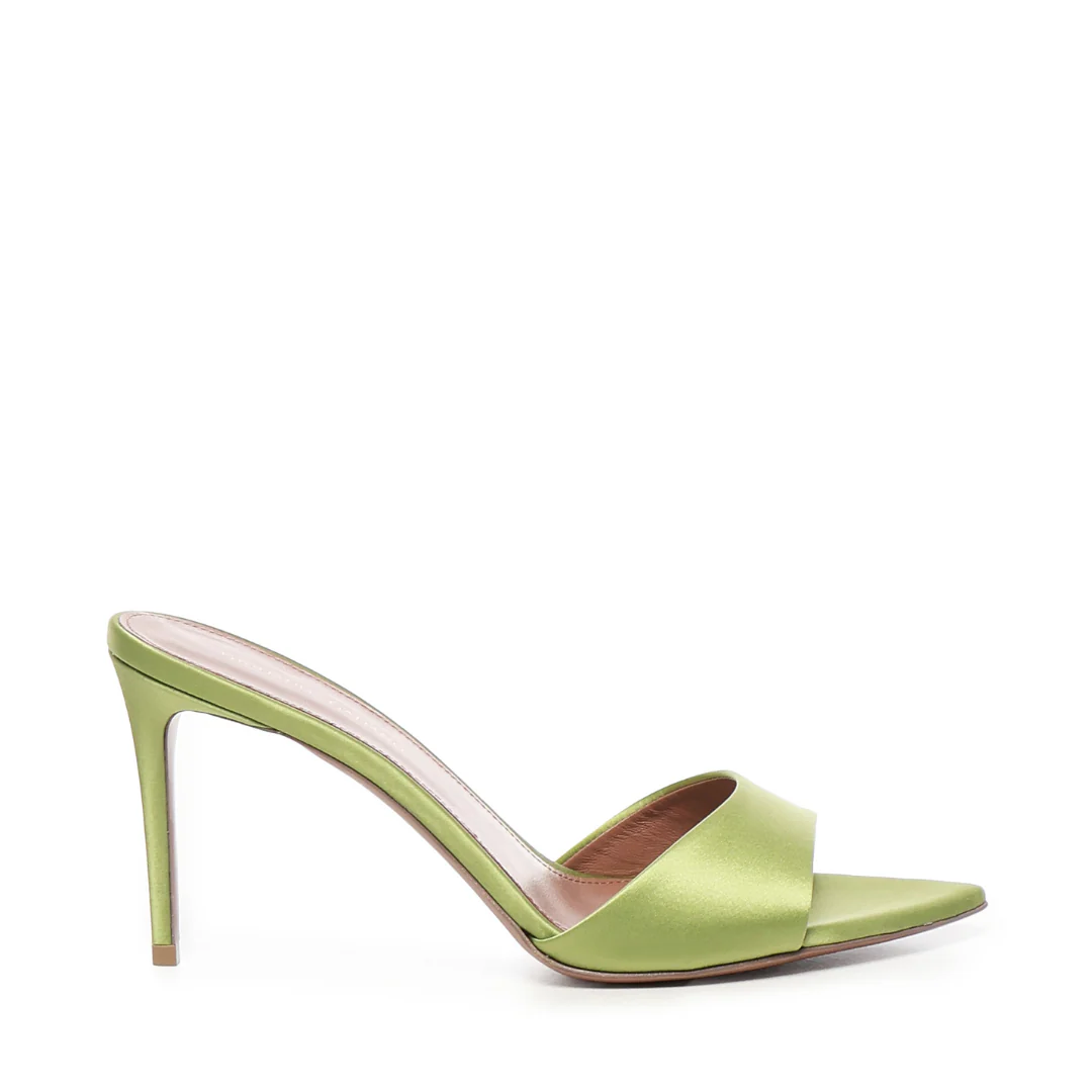 Alixia Sandal | In satin | Lime