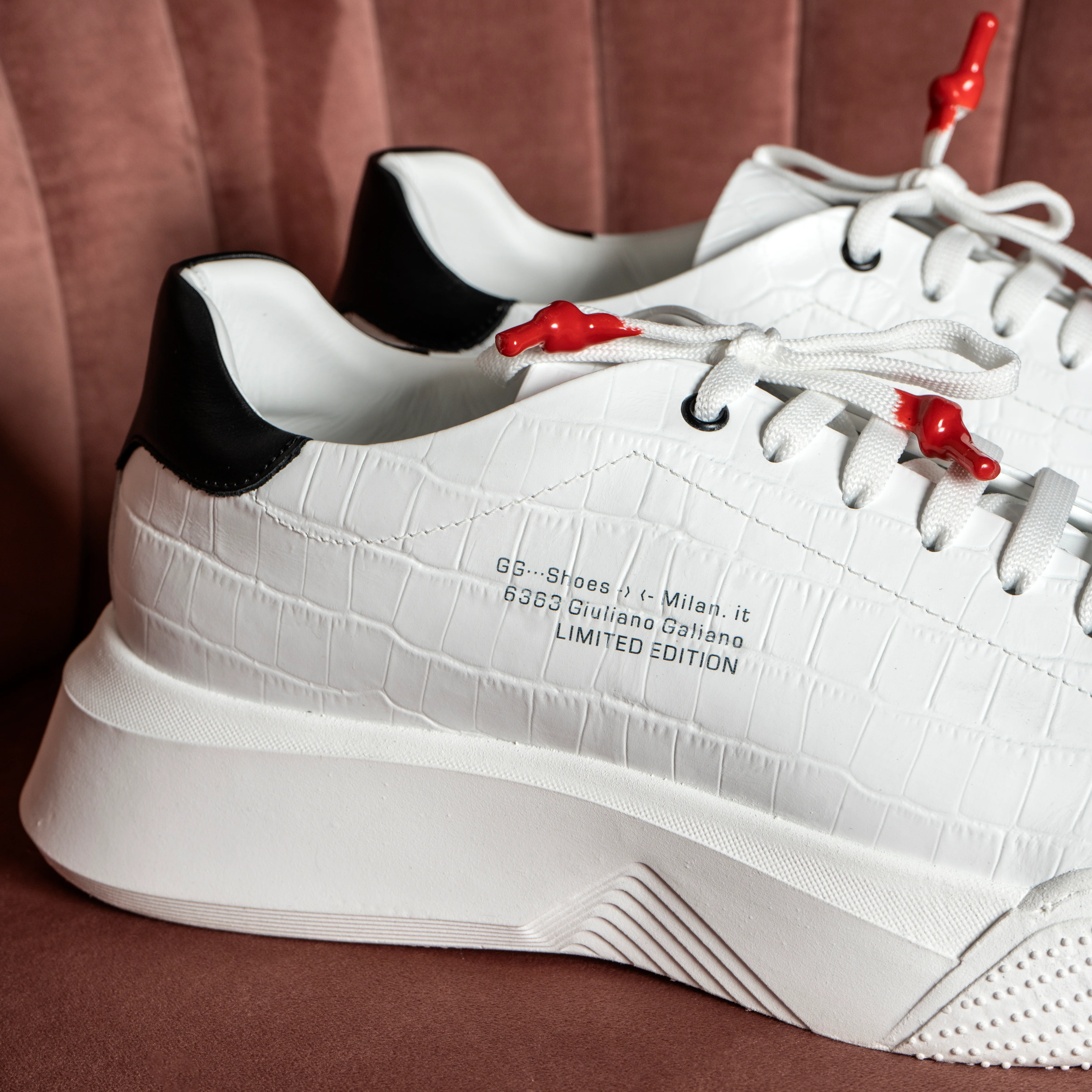 Nemesis White | Croc | Black