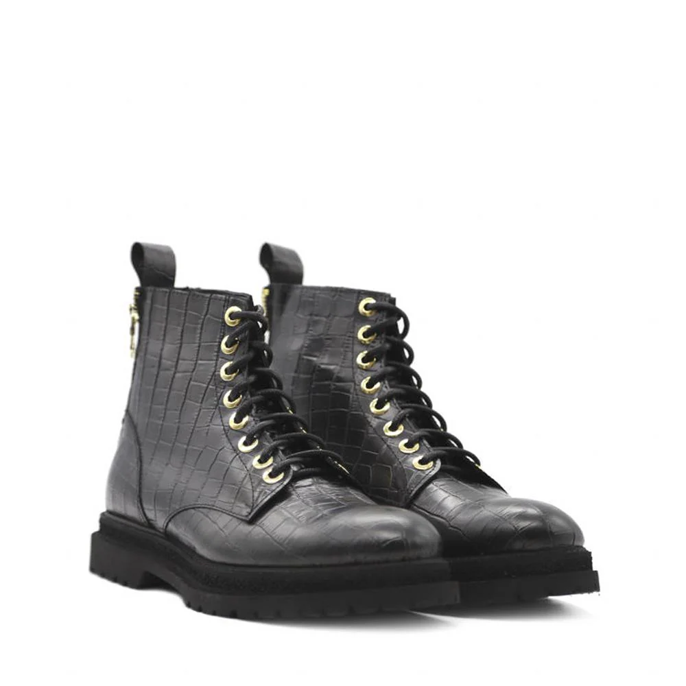 Krok Ankle Boots | Multi-Zip | Leather