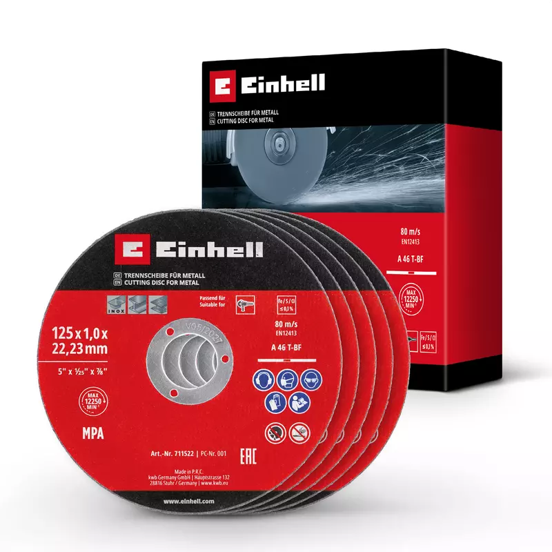 5 Einhell Bonded Cut disc125mm