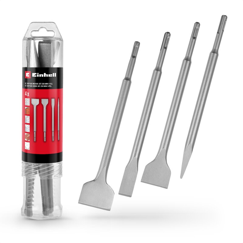 SDS PLUS chisel Set 4pcs 250mm