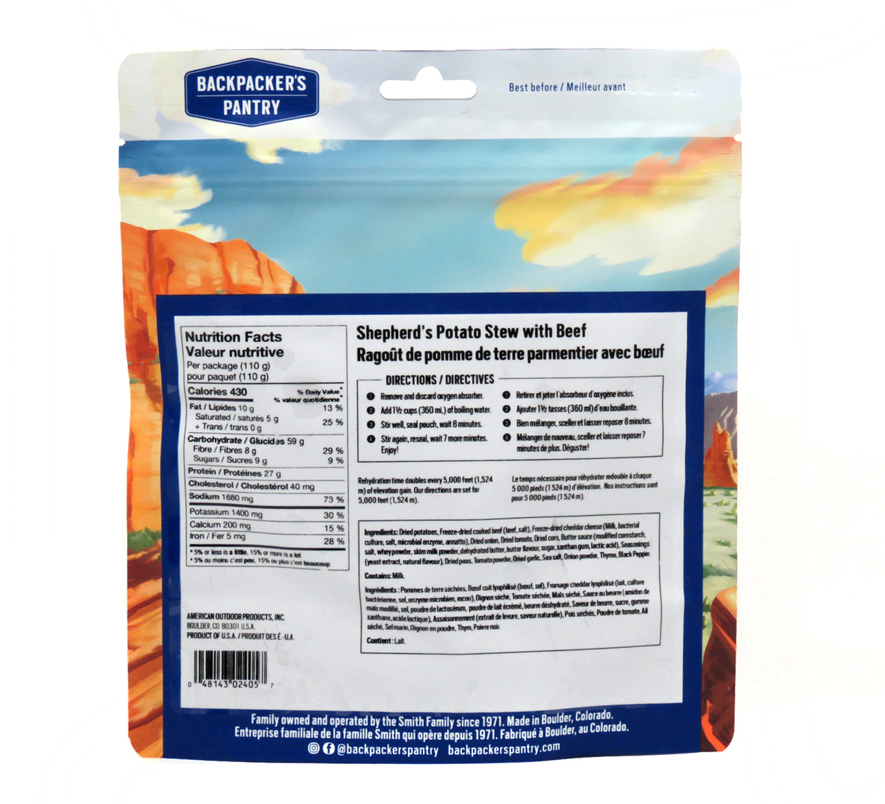 Backpacker's Pantry Shepherd's Potato Stew with Beef