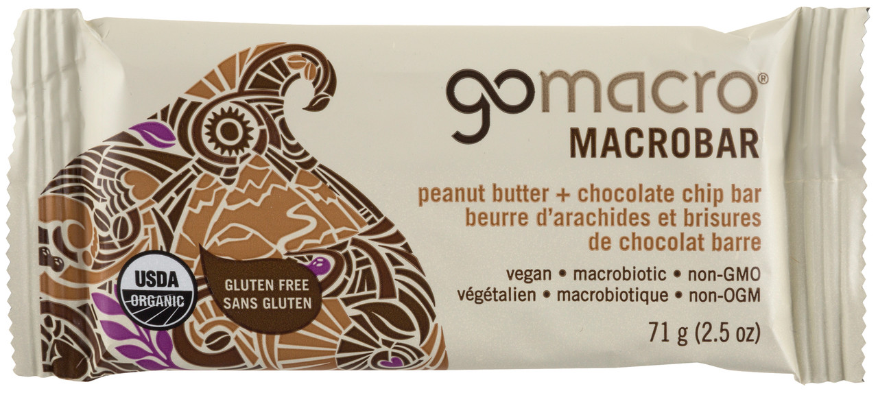 GoMacro Peanut Butter + Chocolate Chip Bar