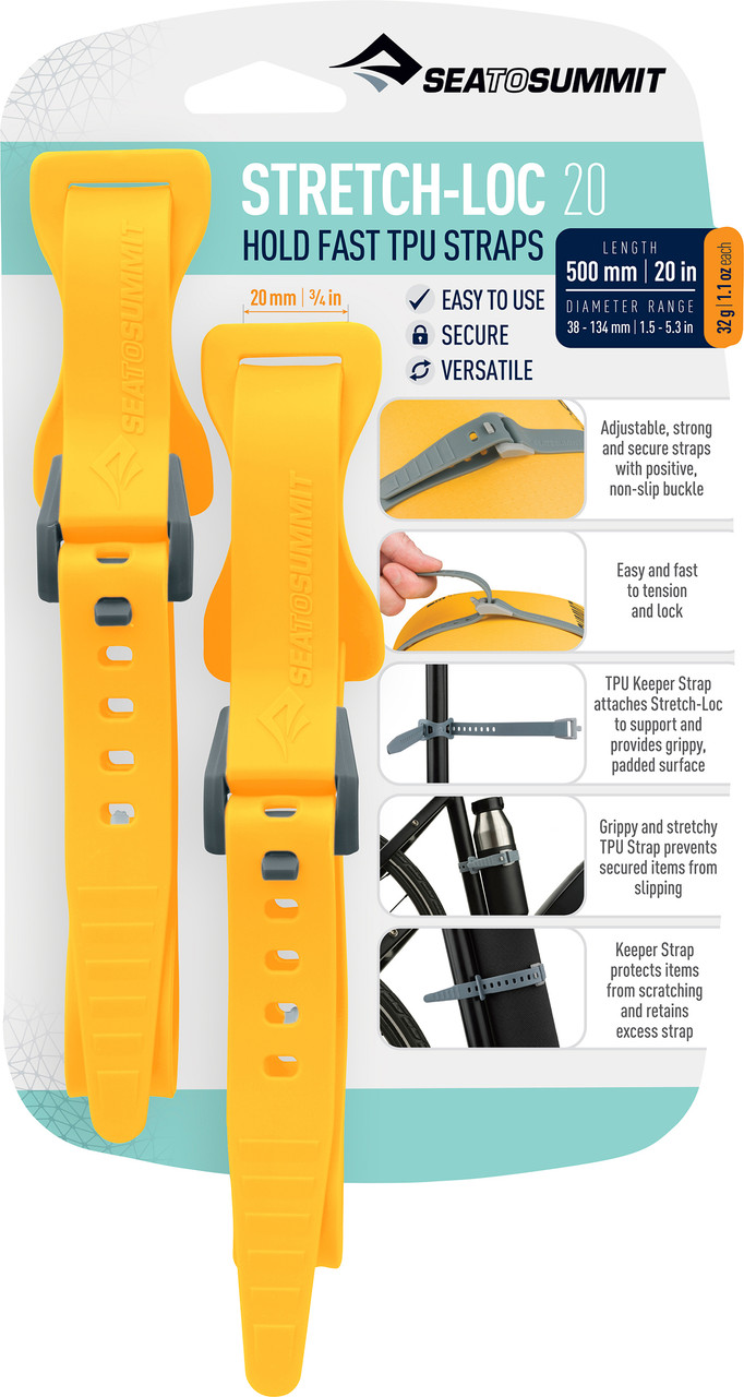 Sea To Summit Stretch-Loc TPU Straps 20 - 2 Pack