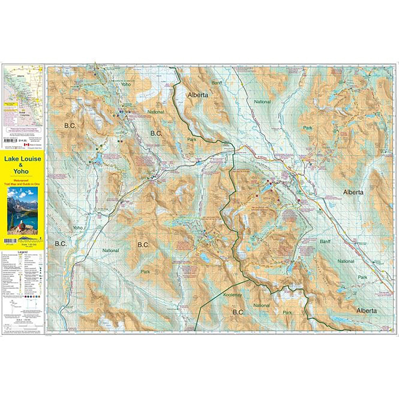 Gem Trek Publishing Lake Louise  & Yoho Map 11th edition