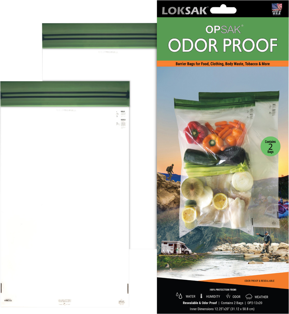 LOKSAK OPSak Odour Proof Barrier Bags 2 Pack
