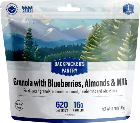 Backpacker's Pantry Granola with Blueberries, Almonds and Milk