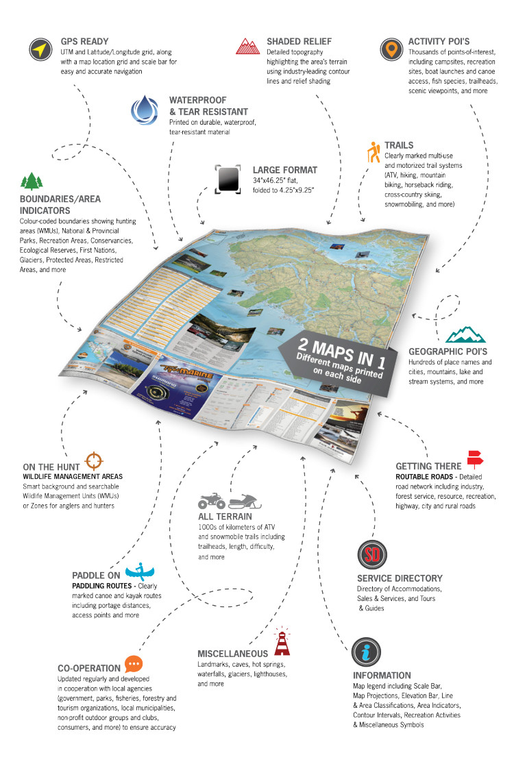 Backroad Mapbooks Vancouver Island North BC Waterproof Map