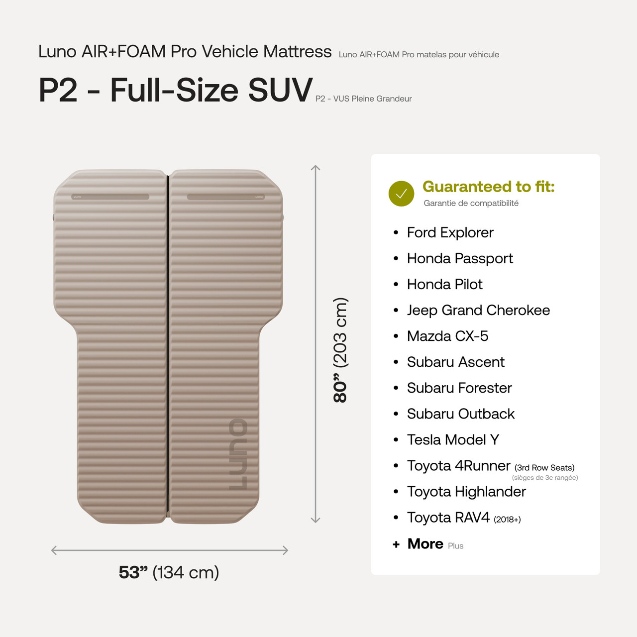 Luno AIR + FOAM Pro Vehicle Mattress