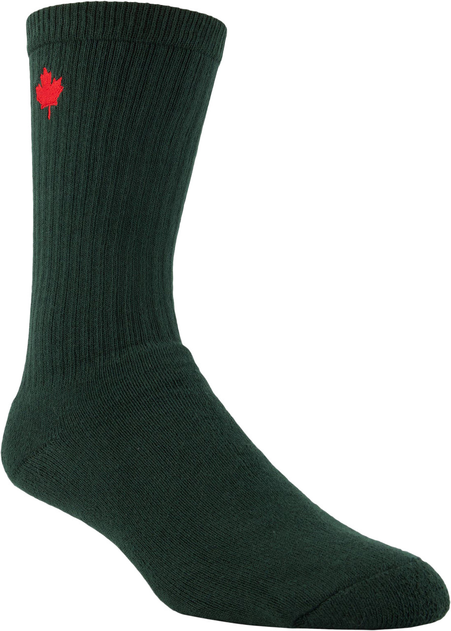 J.B. Field's Organic Cotton Maple Leaf Crew Socks - Unisex