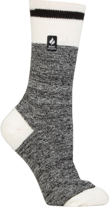 Heat Holders Ultra Lite Lana Cream Block Twist Crew Socks - Women's