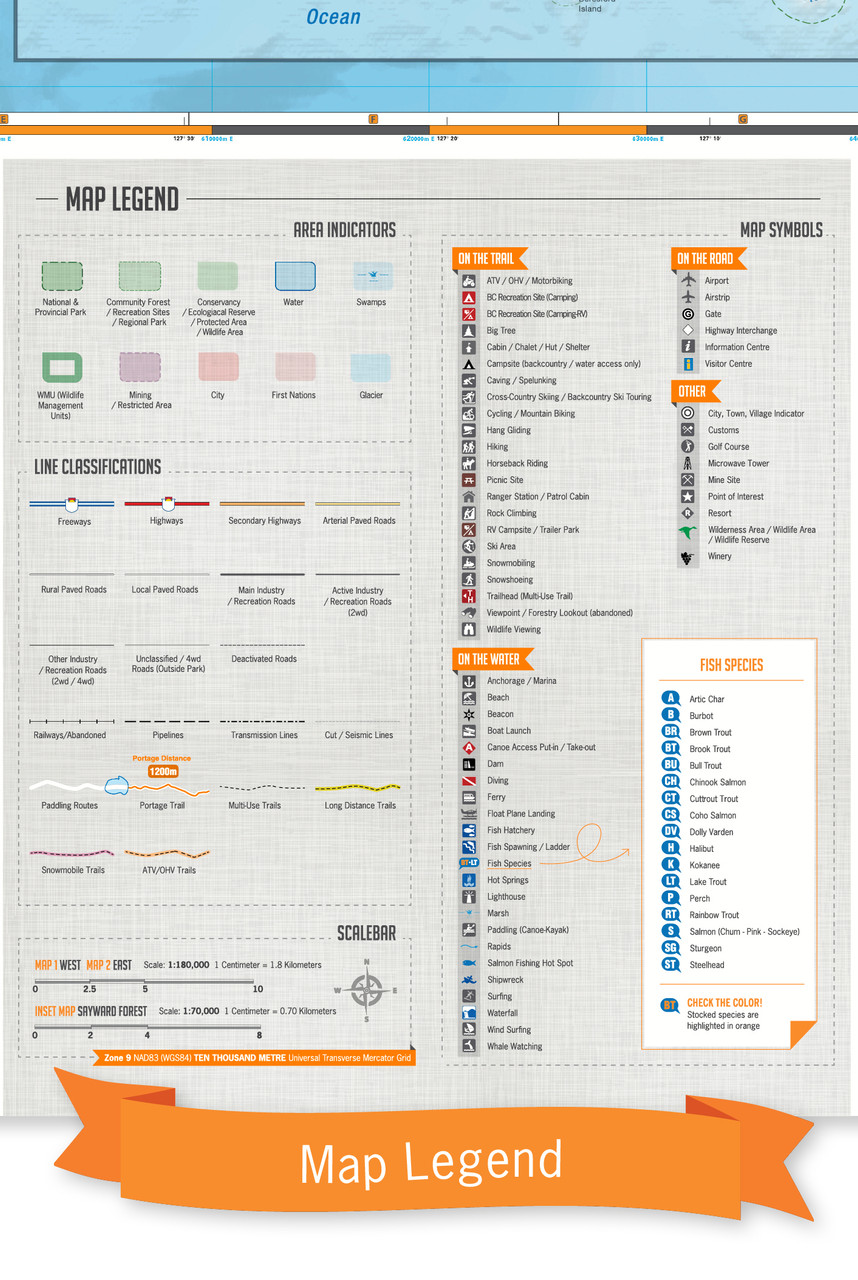 Backroad Mapbooks Vancouver Island North BC Waterproof Map