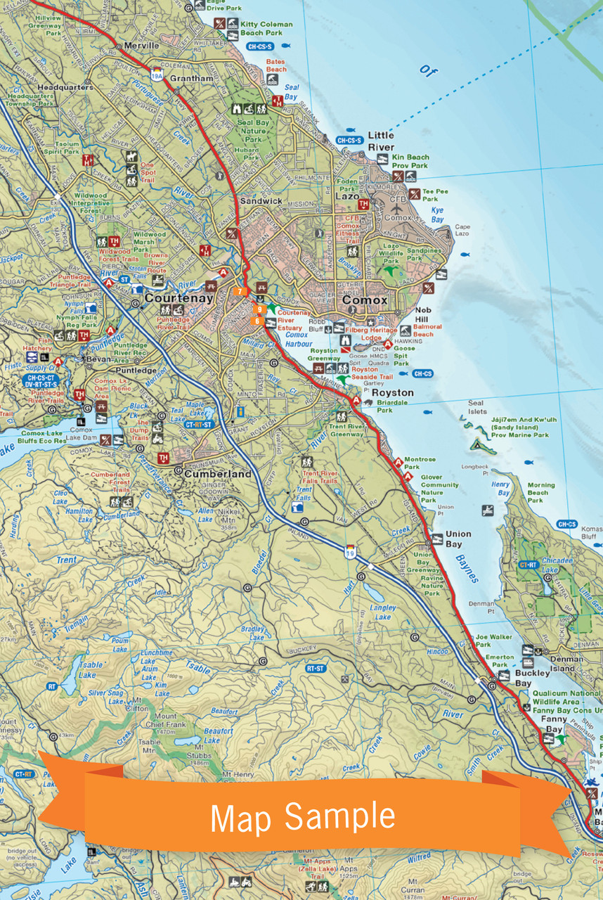 Backroad Mapbooks Vancouver Island North BC Waterproof Map