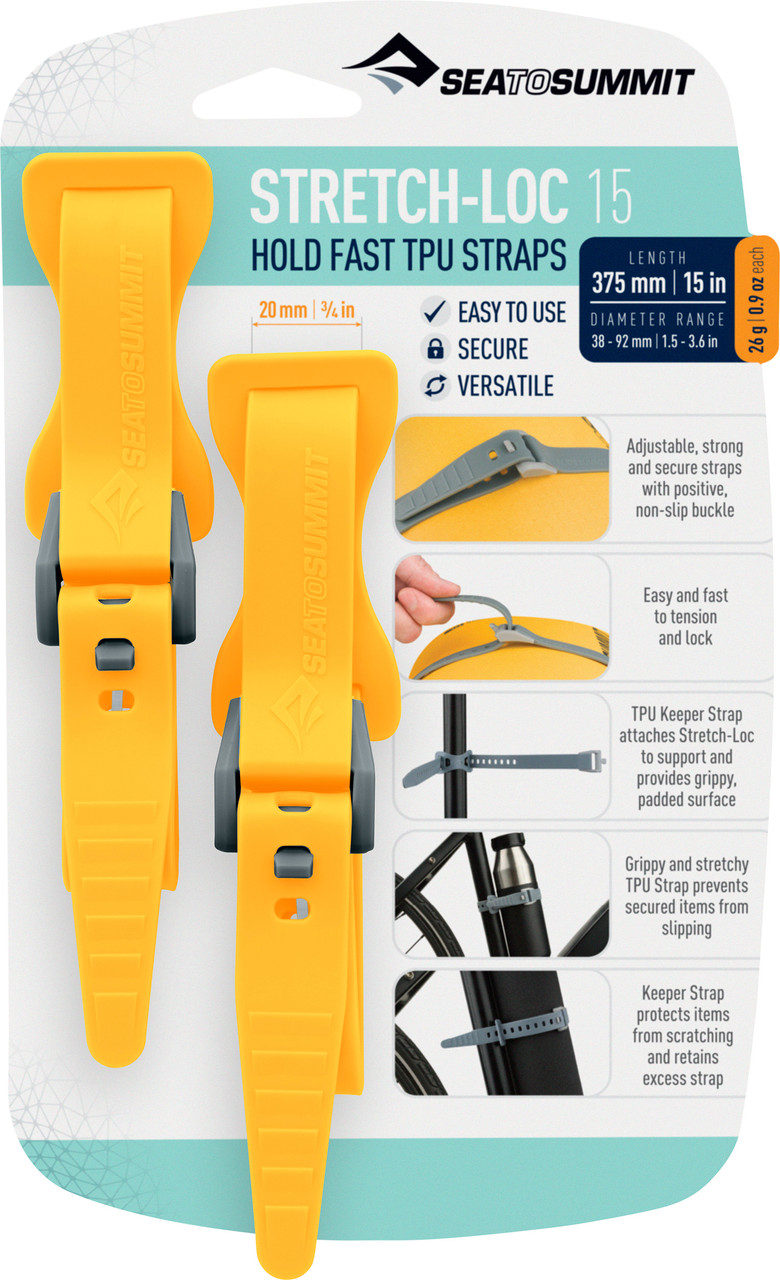 Sea To Summit Stretch-Loc TPU Straps 15 - 2 Pack