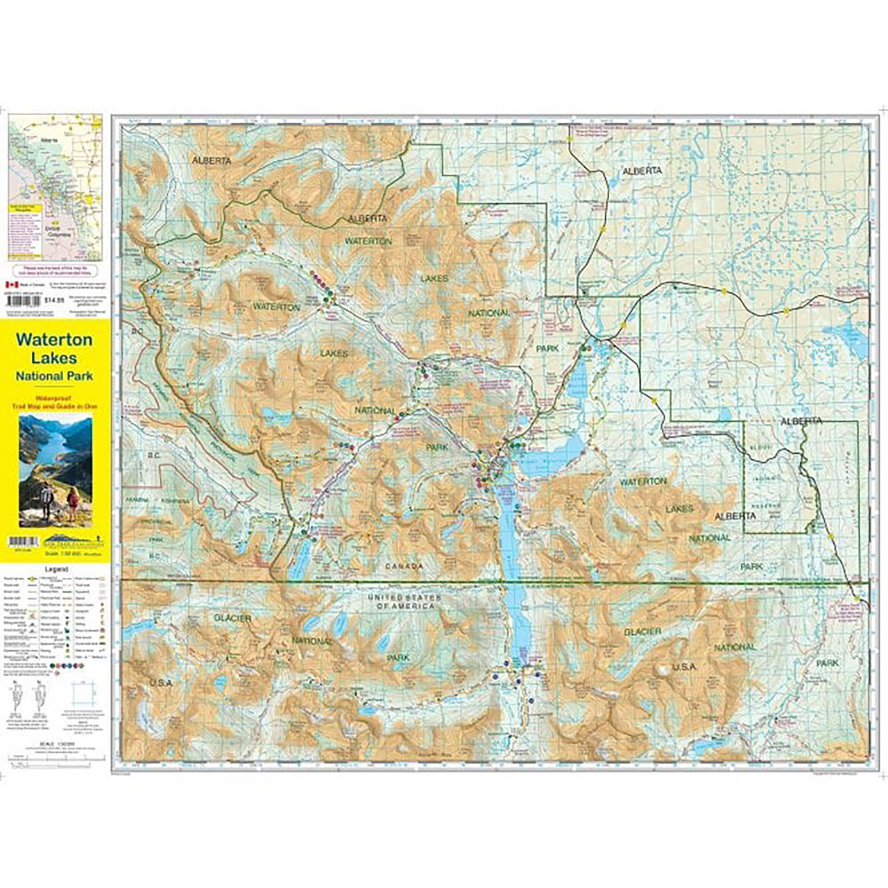 Gem Trek Publishing Waterton Lakes National Park Map 5th edition