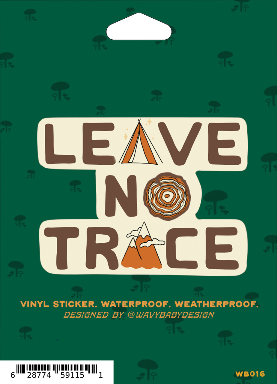 Wavy Baby Design Leave No Trace Sticker
