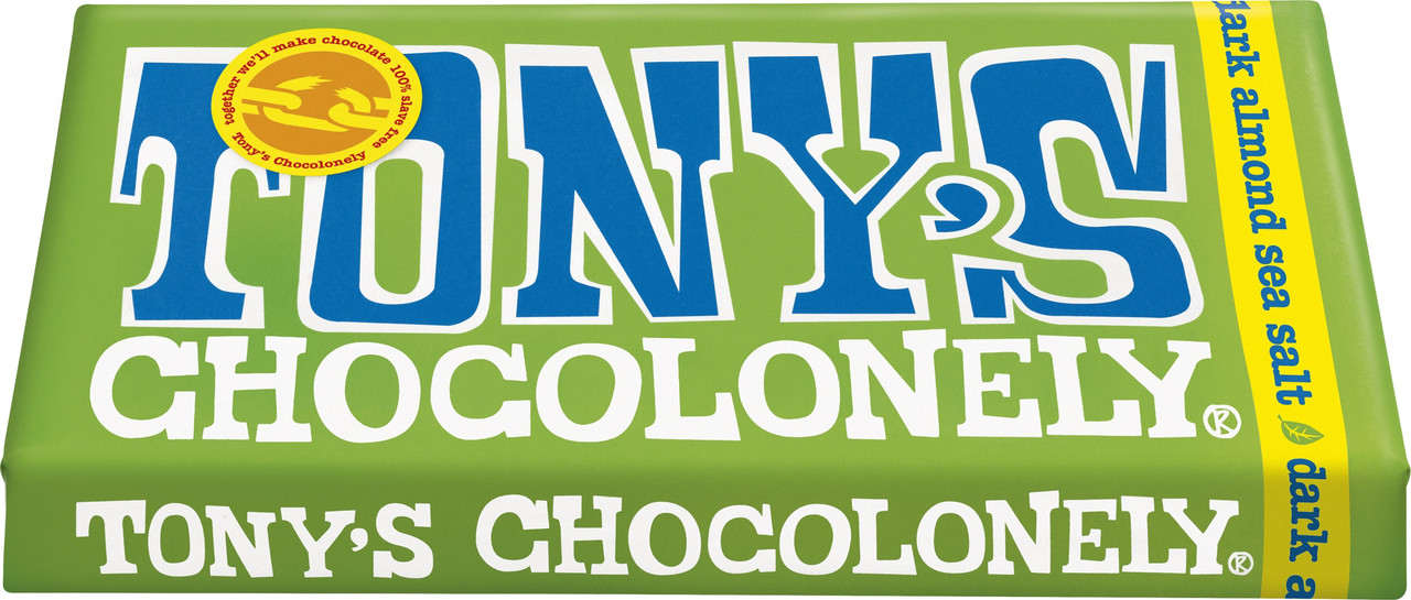 Tony's Chocolonely Dark Chocolate Almond Sea Salt Bar