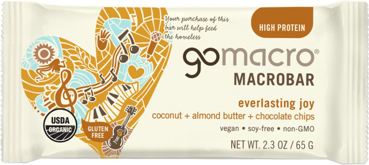 GoMacro Coconut + Almond Butter + Chocolate Chips Bar