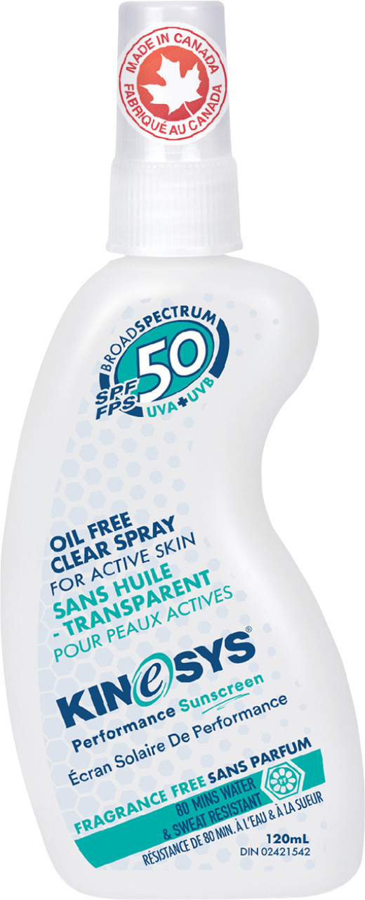 KINeSYS Sunscreen SPF 50 Fragrance Free Sunscreen Spray 120ml